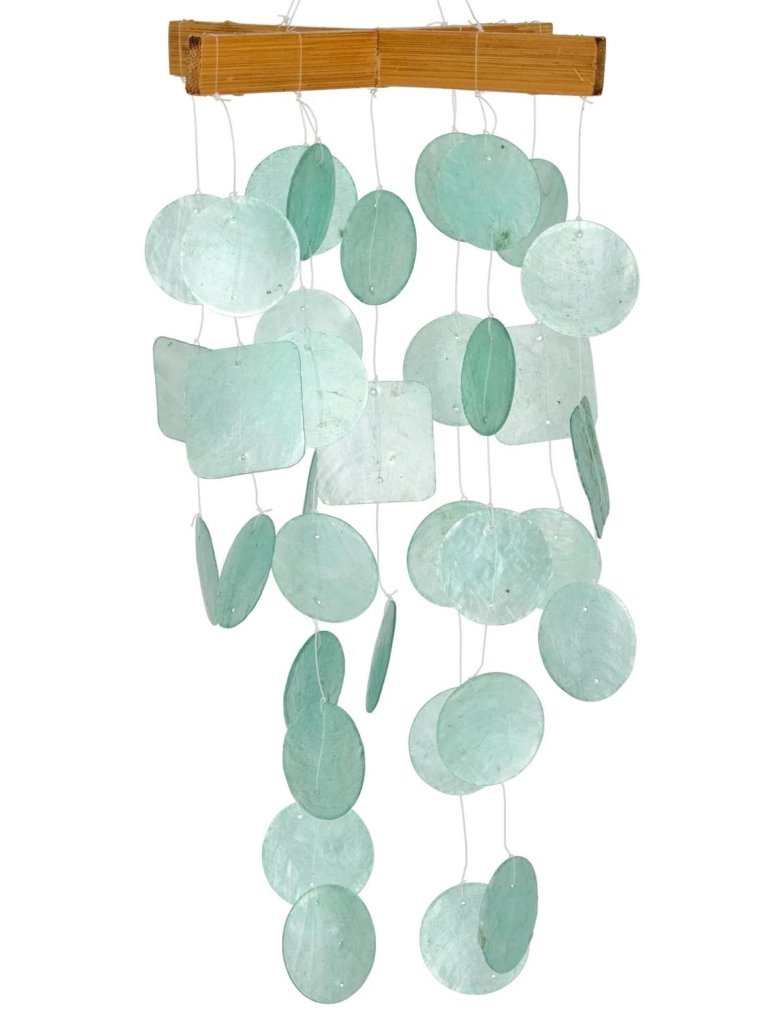 Woodstock Chimes Mini Capiz Chime Aqua