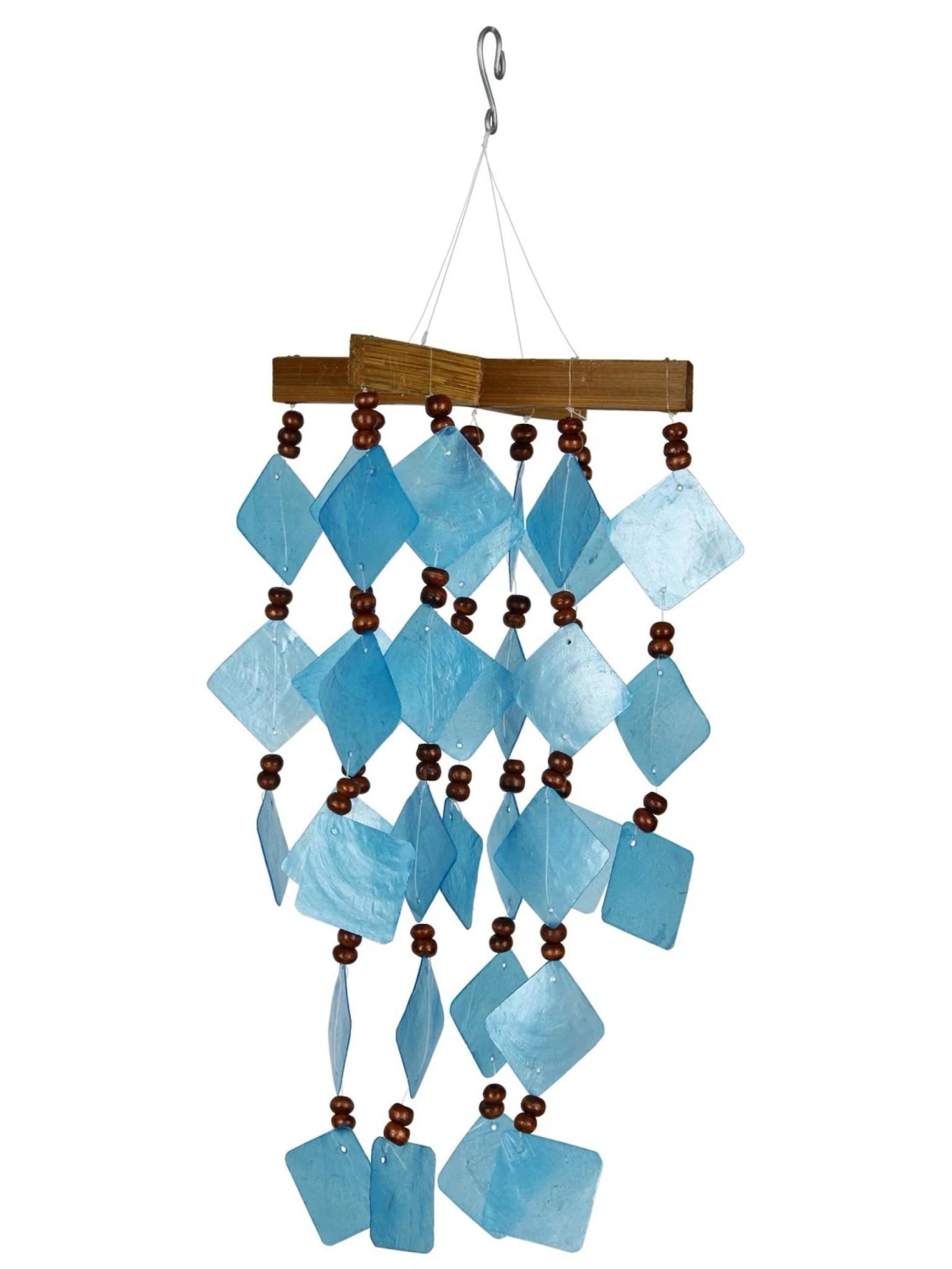 Woodstock Chimes Diamond Capiz Chime Blue