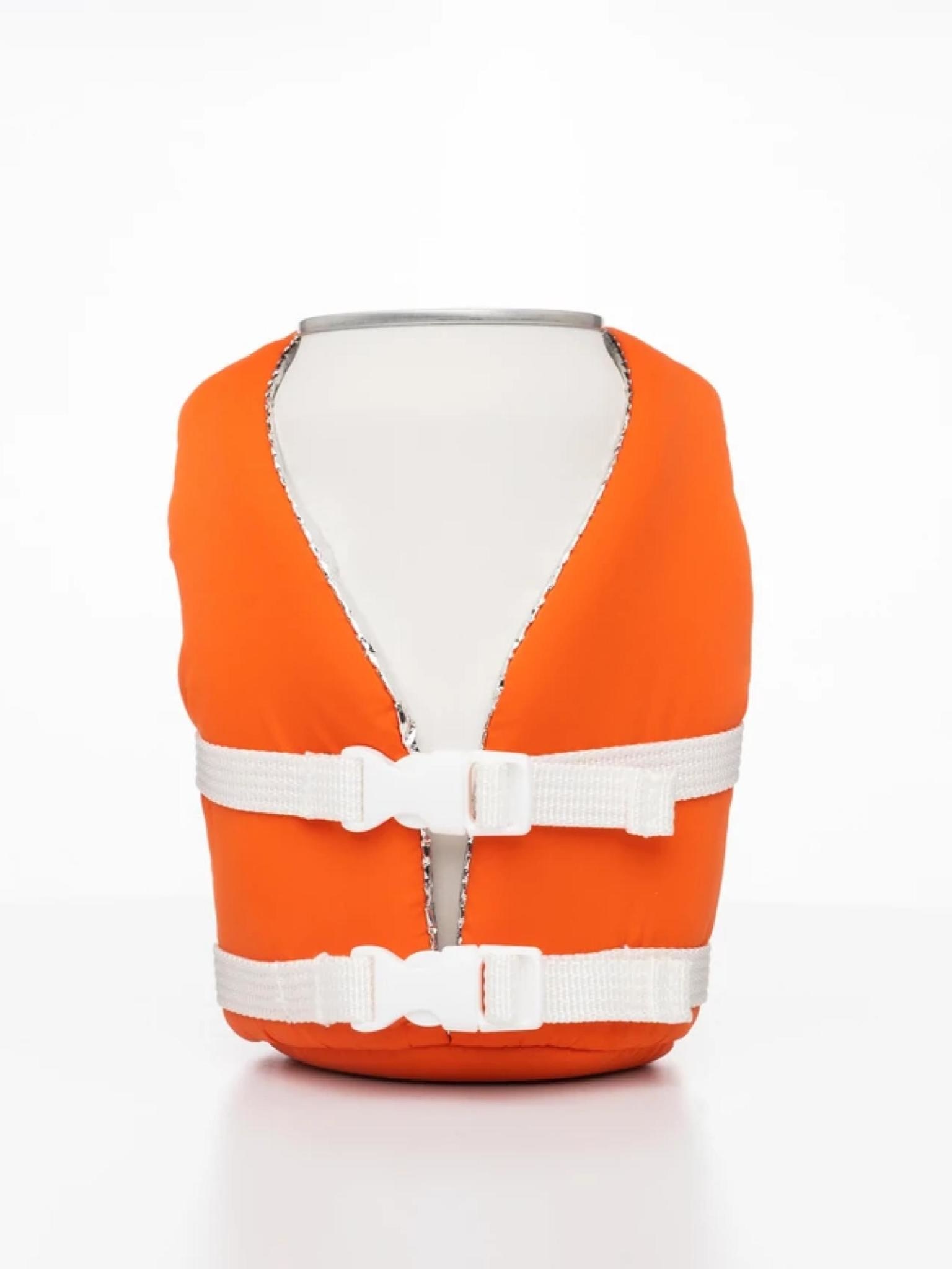 Puffin Vintage Orange Beverage Life Vest