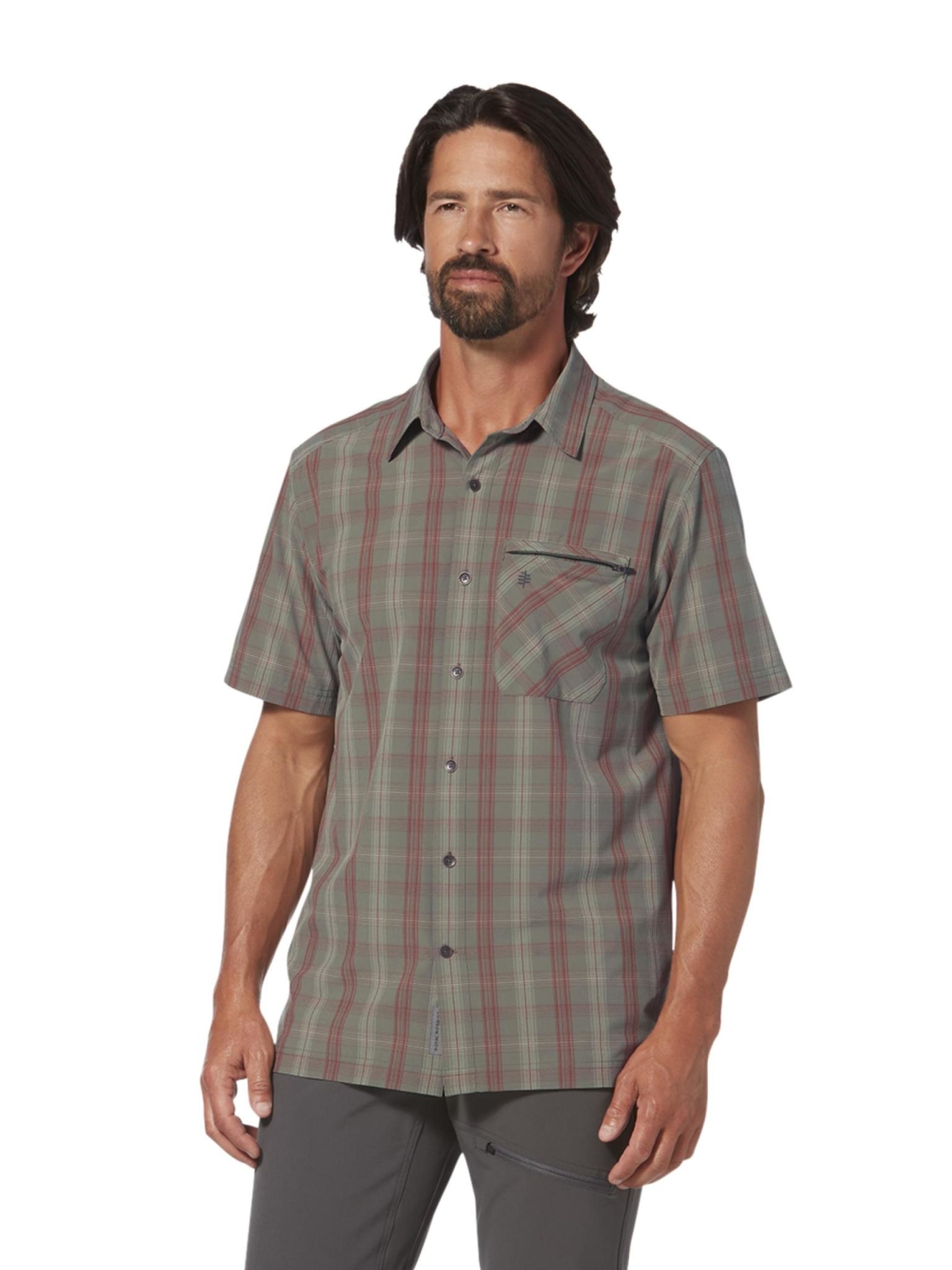 Royal Robbins Men's Spotless Traveler Plaid Short Sleeve Shirt