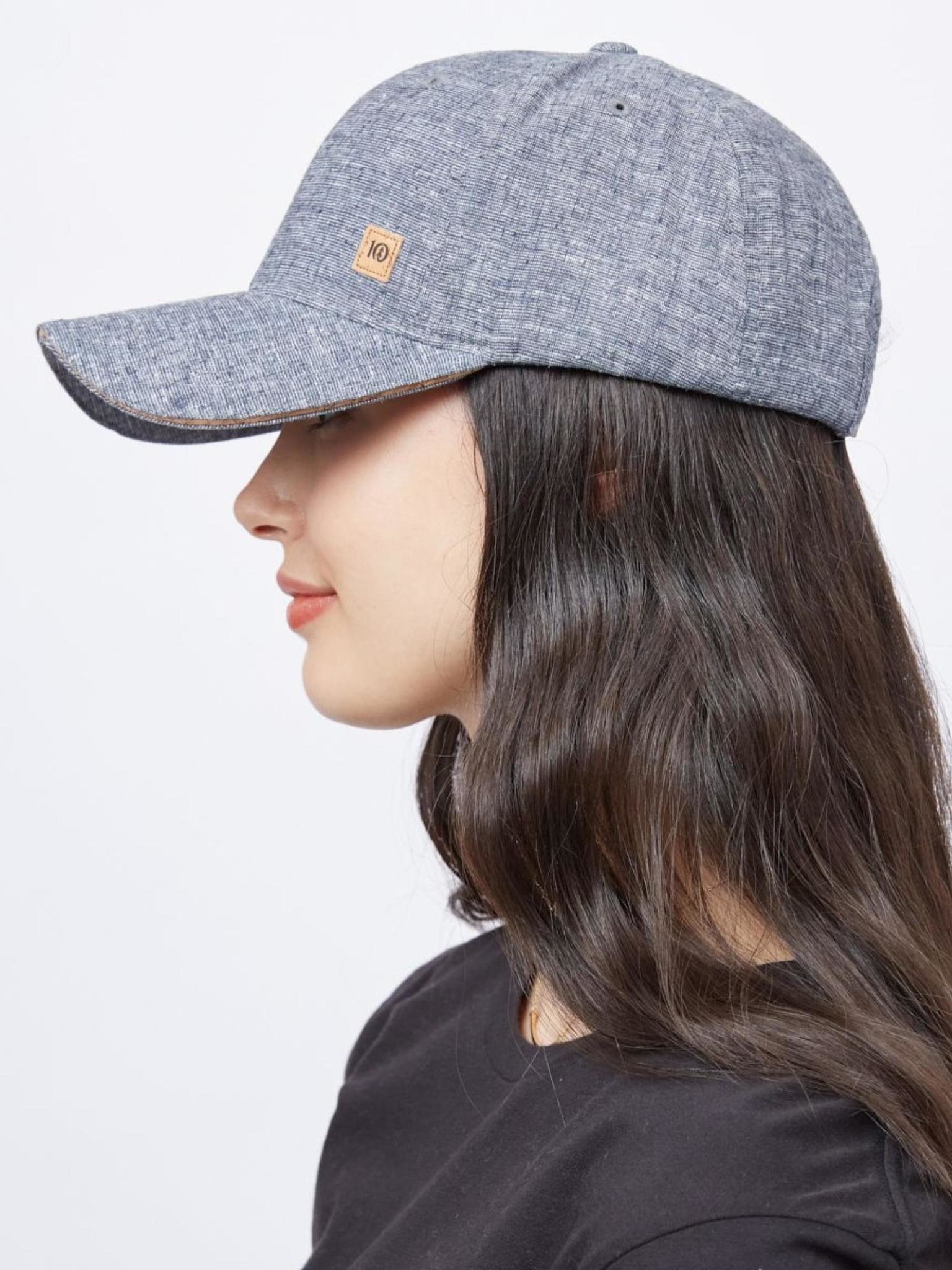 tentree Cork Icon Hemp Elevation Hat Dark Ocean Blue Heather