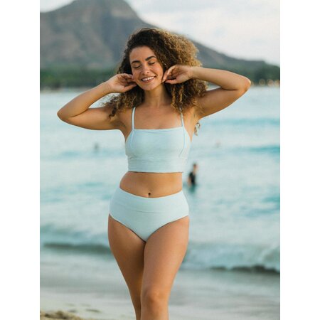 nani Swimwear Textured Sea Foam Mid-Rise Bottom