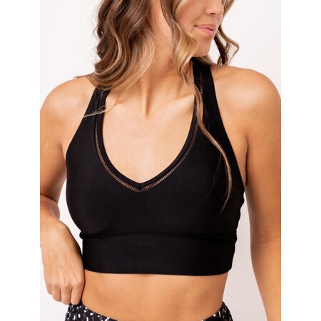 nani Swimwear Black Point Break Crop