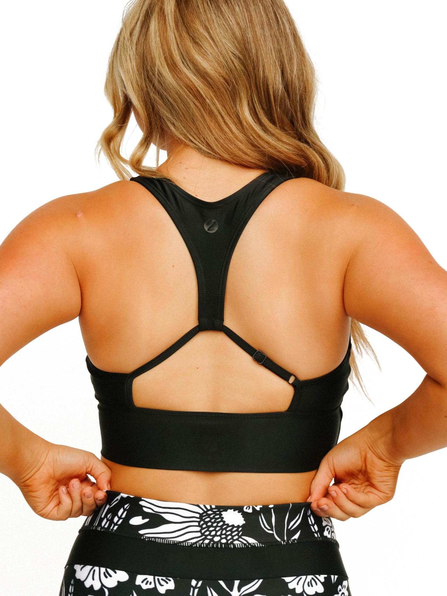 nani Swimwear Black Point Break Crop