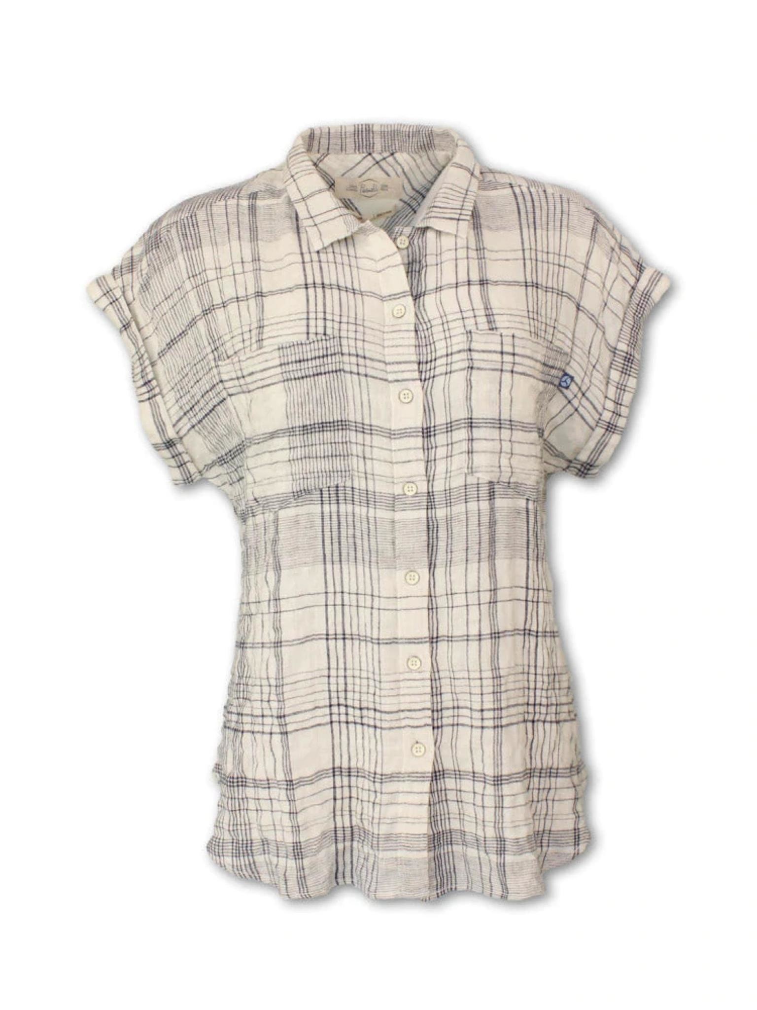 Purnell Women's Short Sleeve Gauze Plaid Shirt