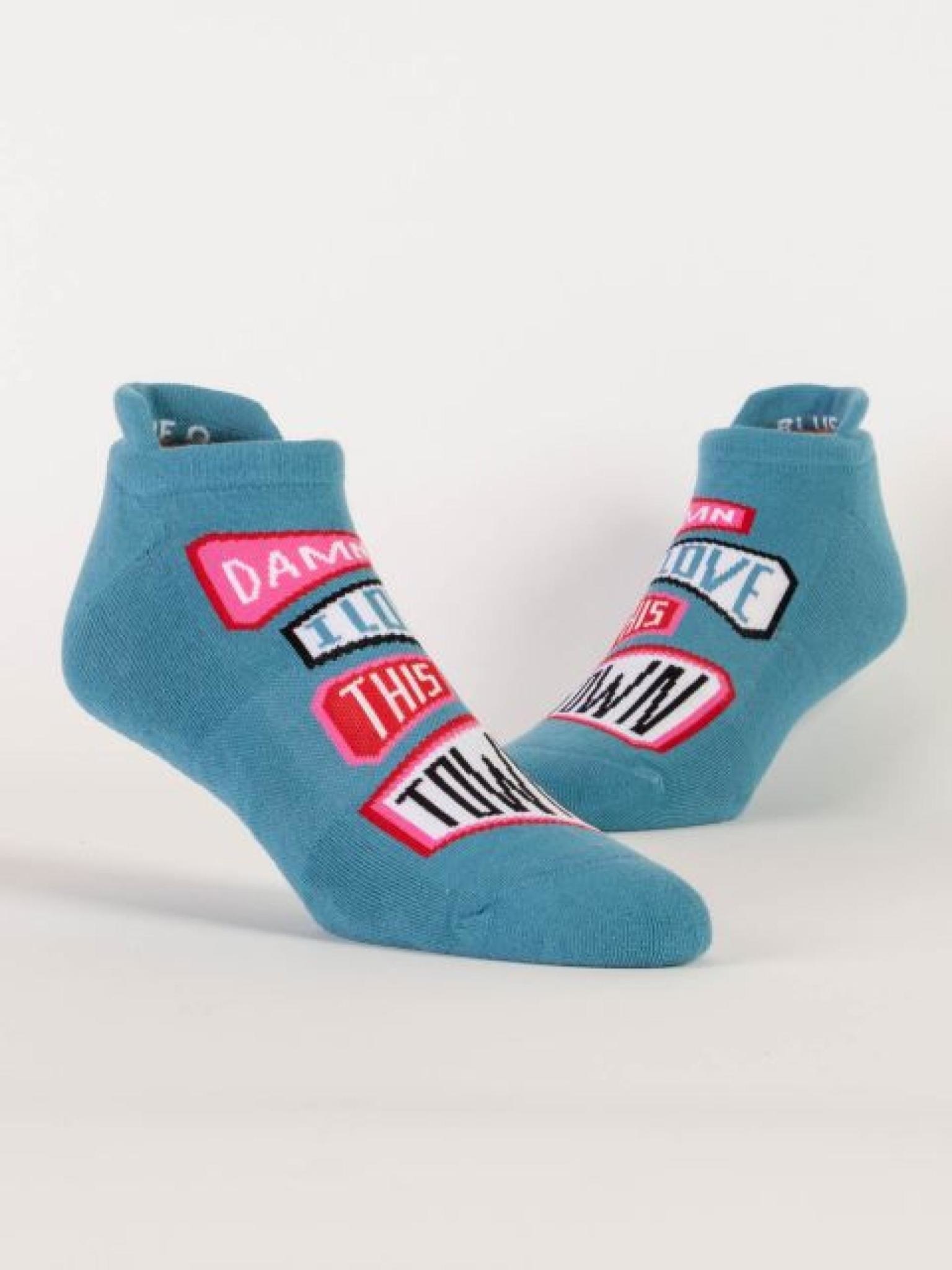 Blue Q Love This Town Sneaker Socks