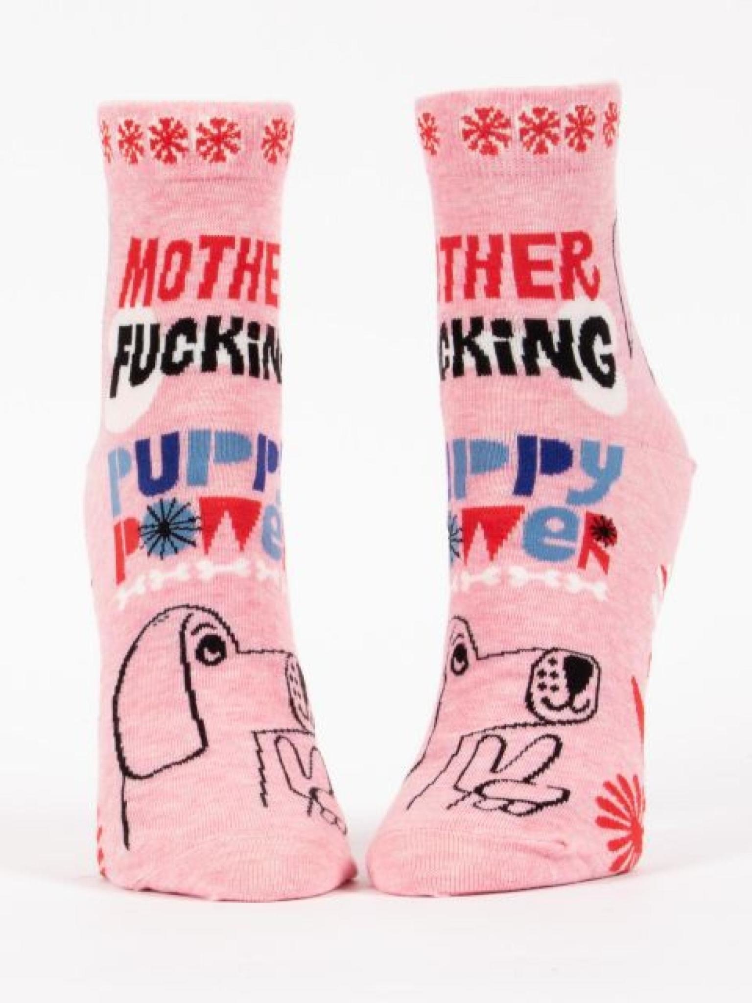 Blue Q MF'in Puppy Power Women's Ankle Socks