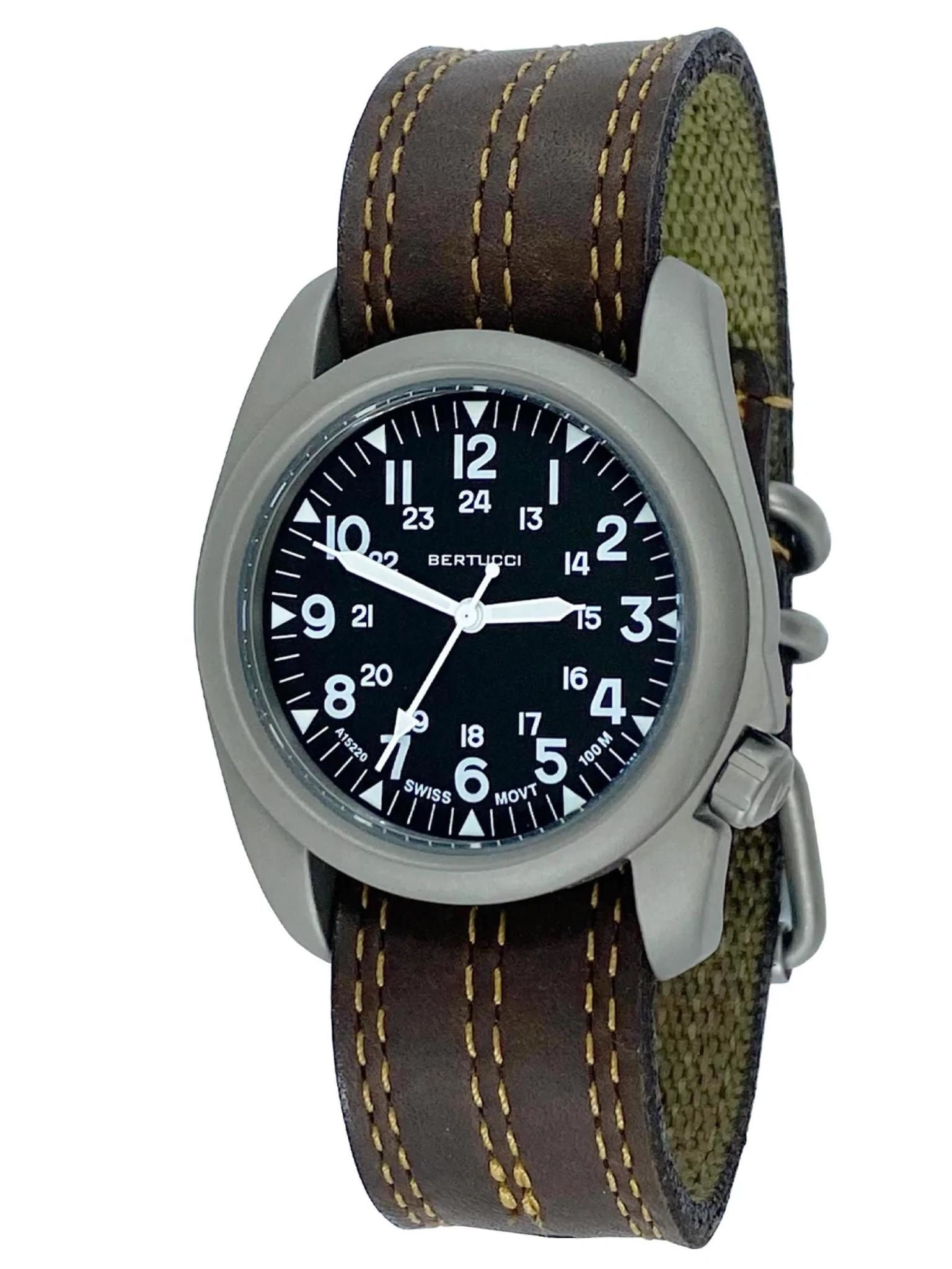 Bertucci A-2S Pantera Six Black/Vintage Stainless #326P Ironstone/Khaki Band