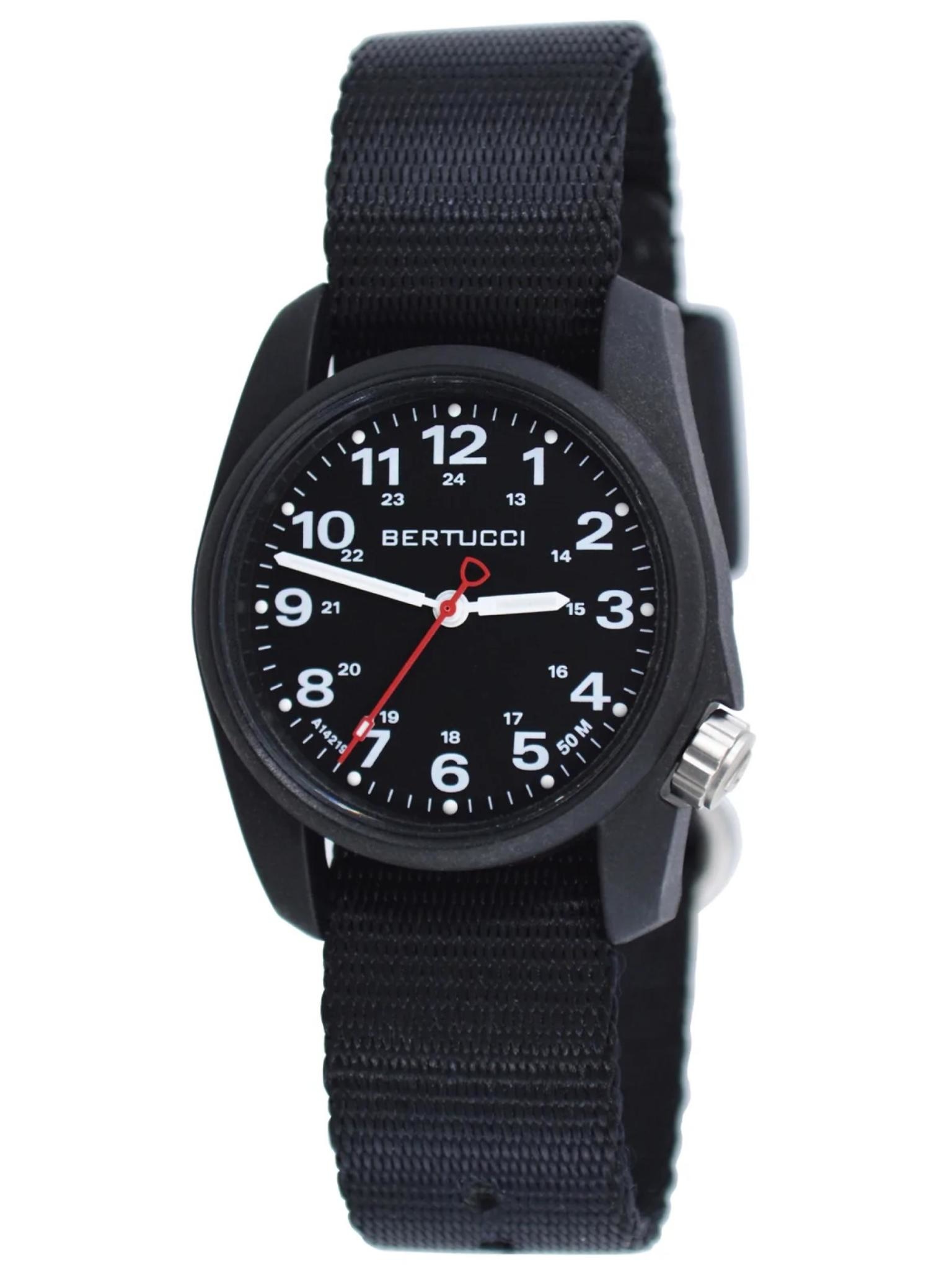 Bertucci A1-R Field Comfort Watch Black #270 Black Comfort-Webb Band