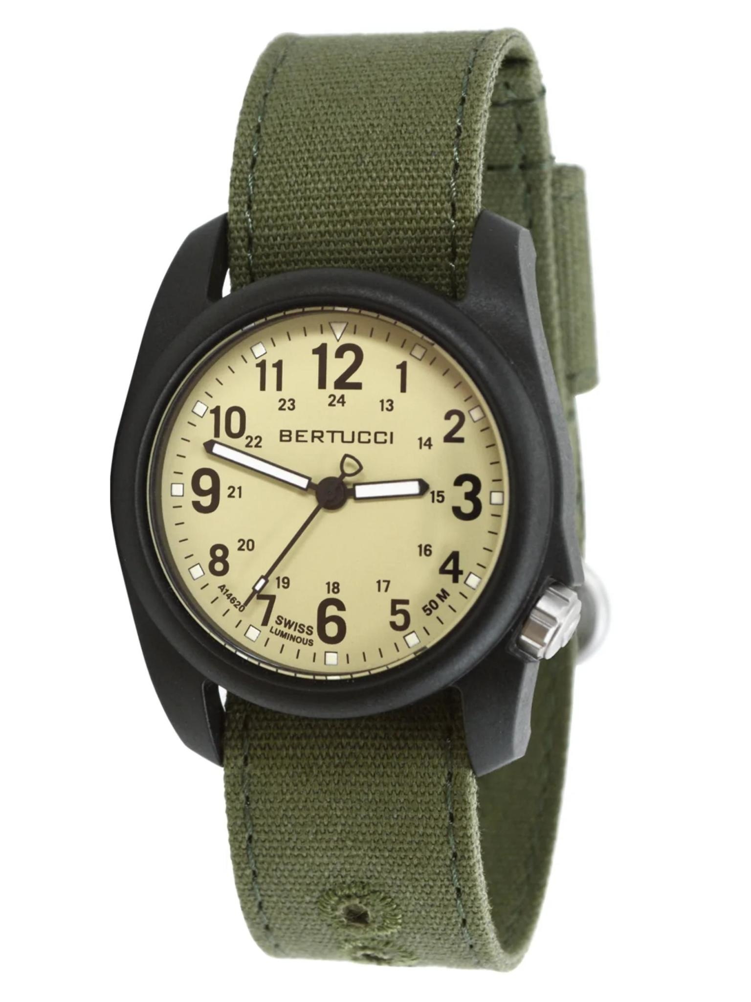 Bertucci DX3 Canvas Watch Saguaro/Black #277 Evergreen Comfort Canvas Band