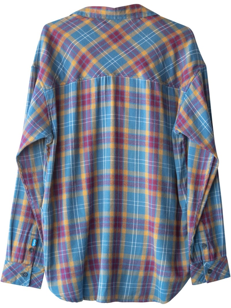 KAVU Women's Melita  Long Sleeve Plaid Shirt