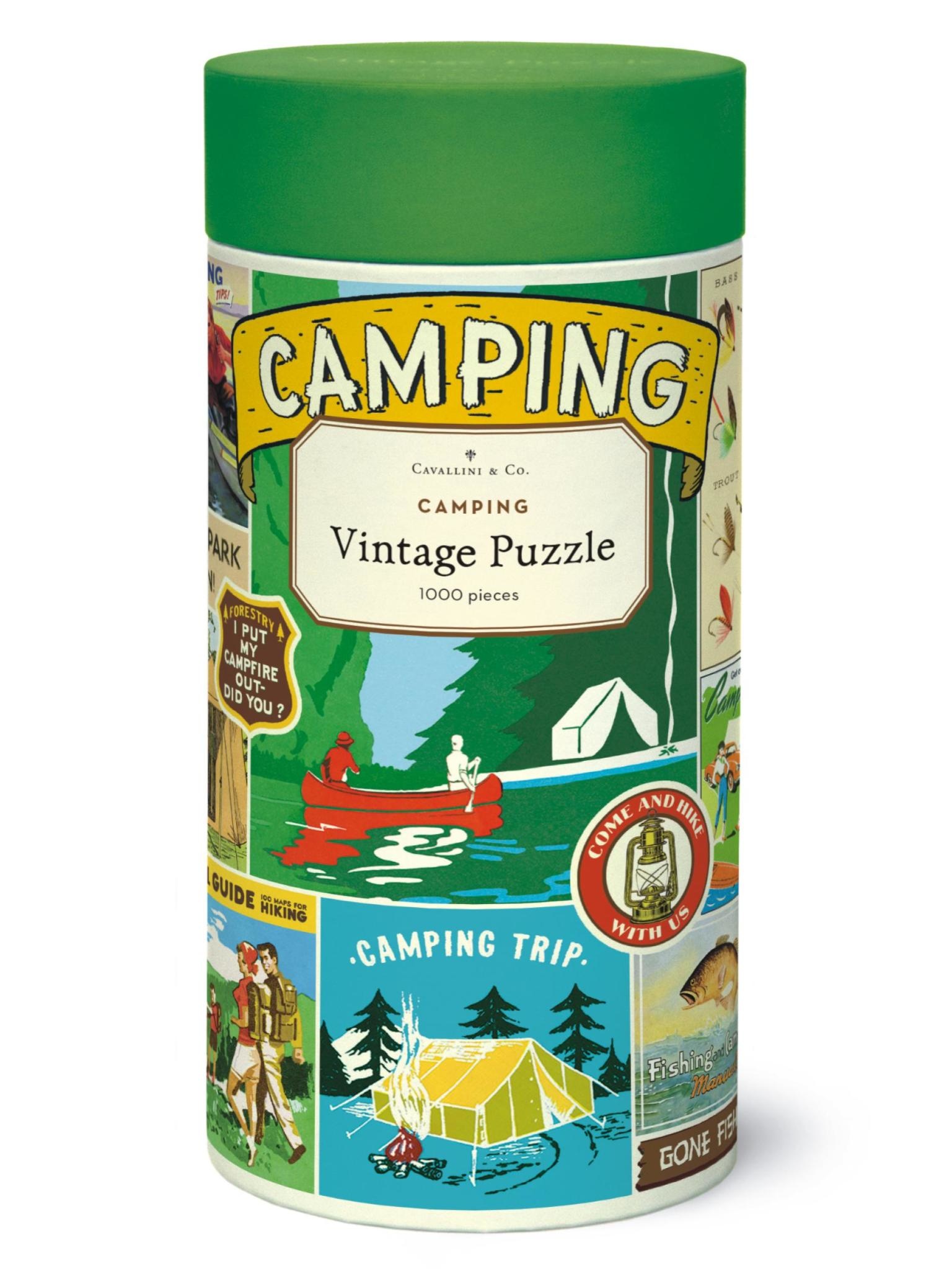Cavallini Vintage 1000 Piece Puzzle Camping