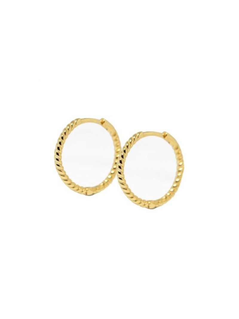 Acomo Jewelry 18K Gold Plated 13mm Twisted Wire Hoop Earring