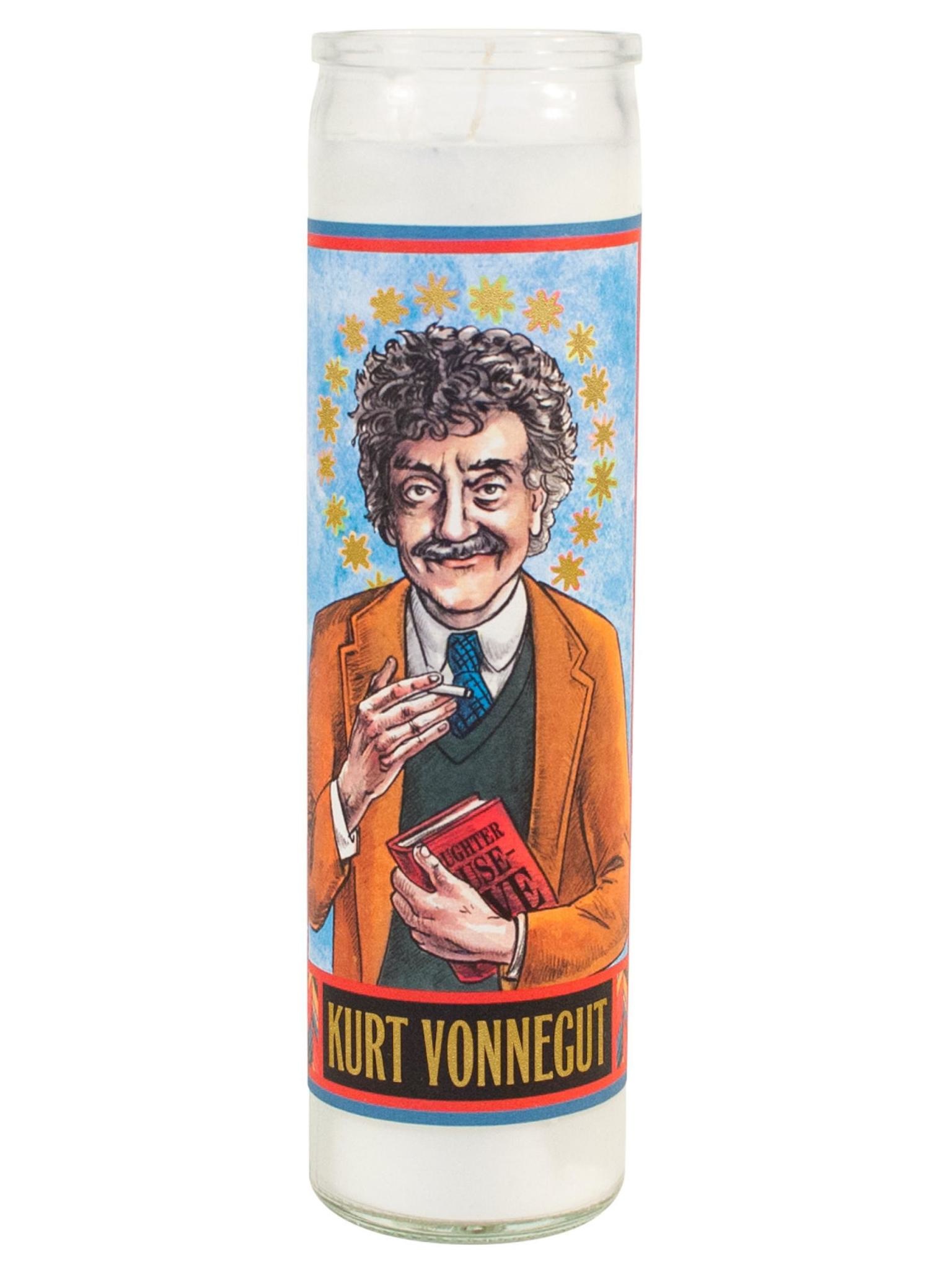 The Unemployed Philosophers Guild Secular Saint Candle Vonnegut