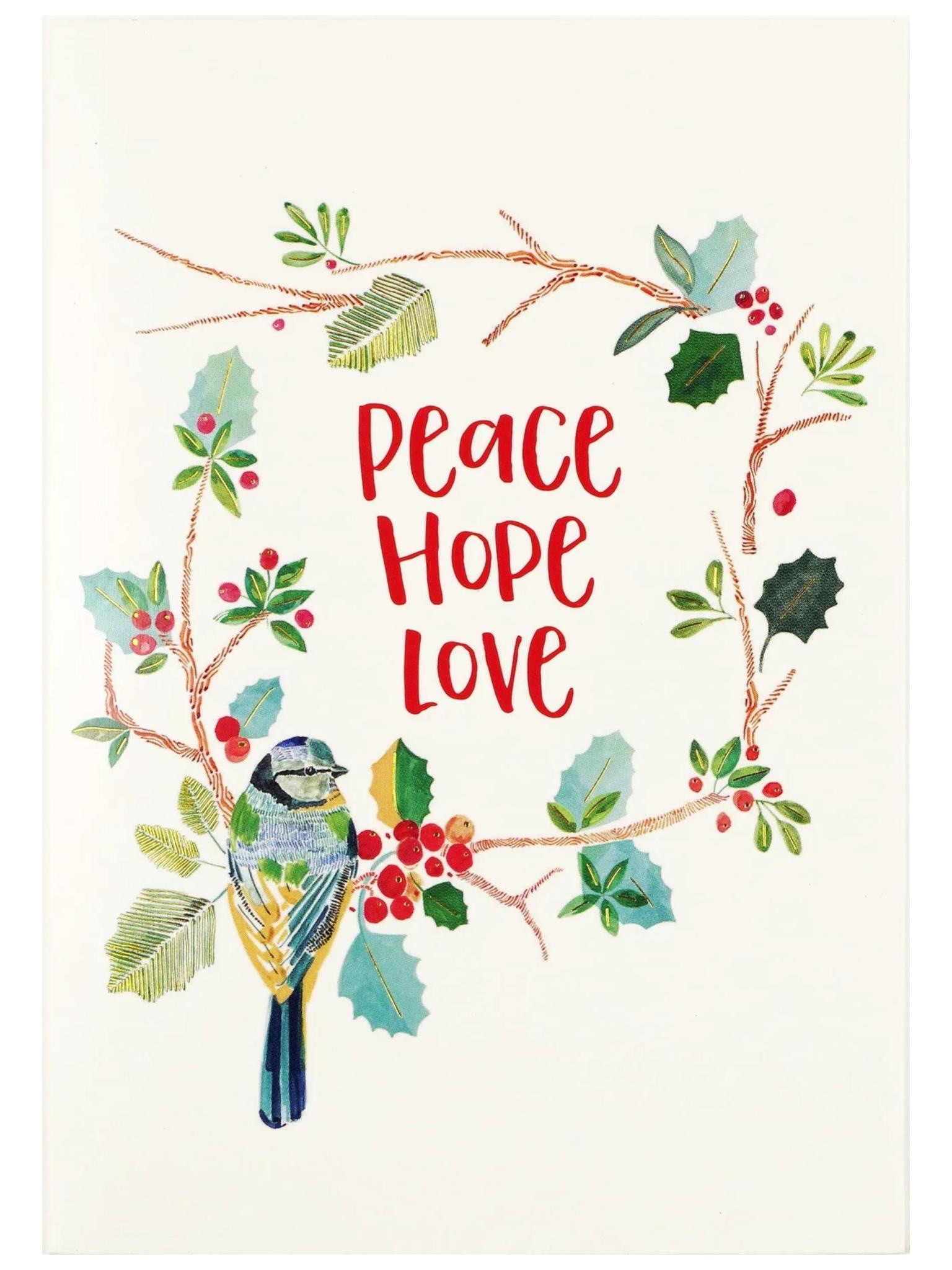 Peter Pauper Bluebird & Berries Small Boxed Holiday Cards