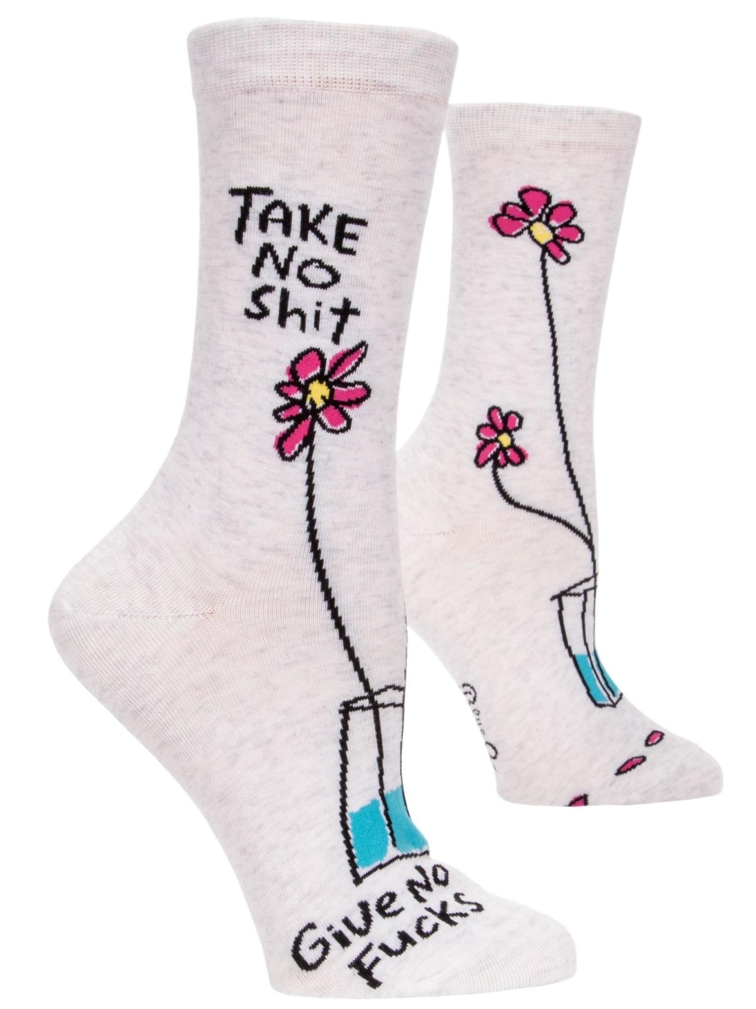 Blue Q Take No Shit Women's Crew Socks