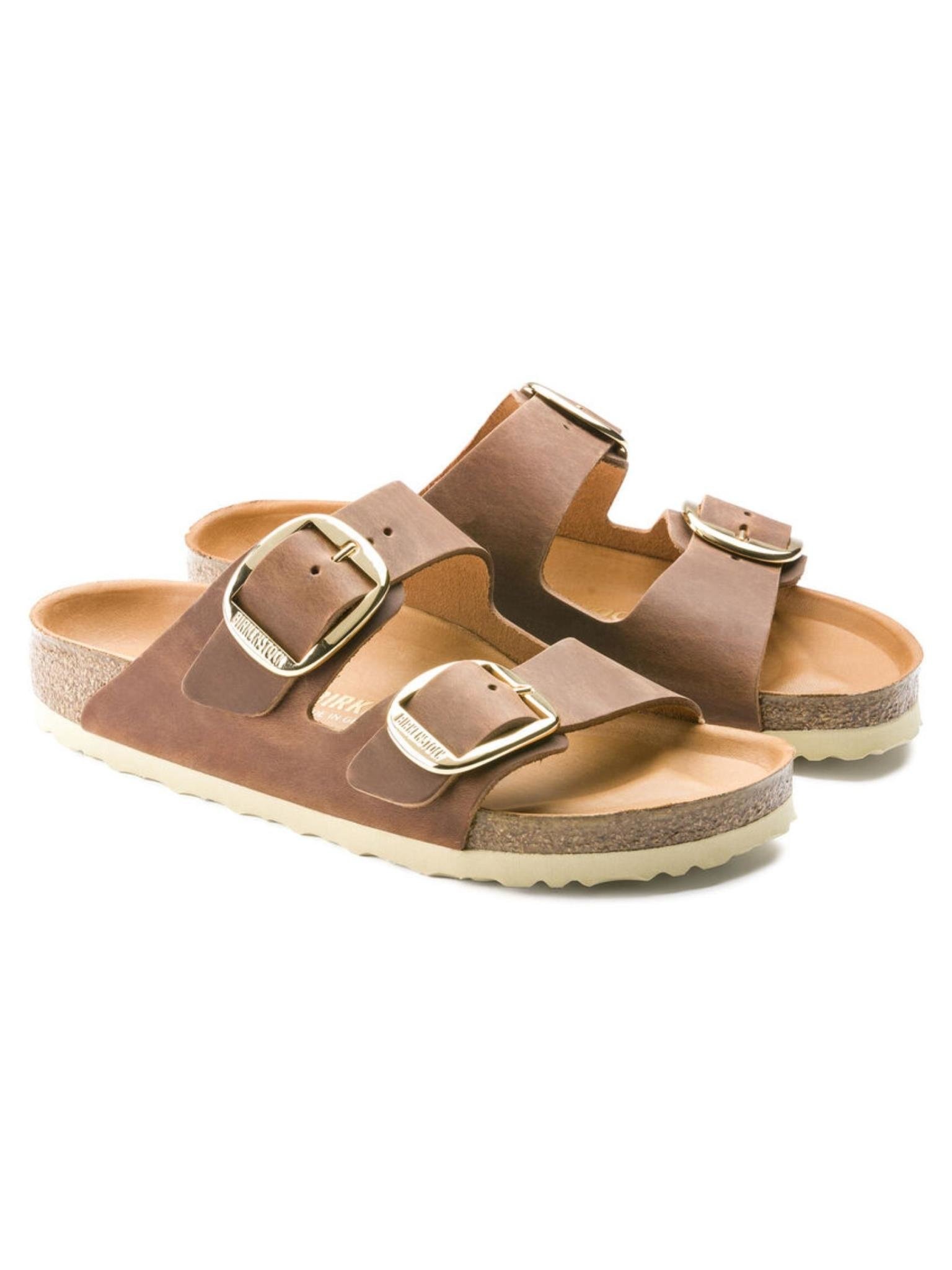 Big Buckle Oiled Leather Sandal - New Horizons Trading Co.