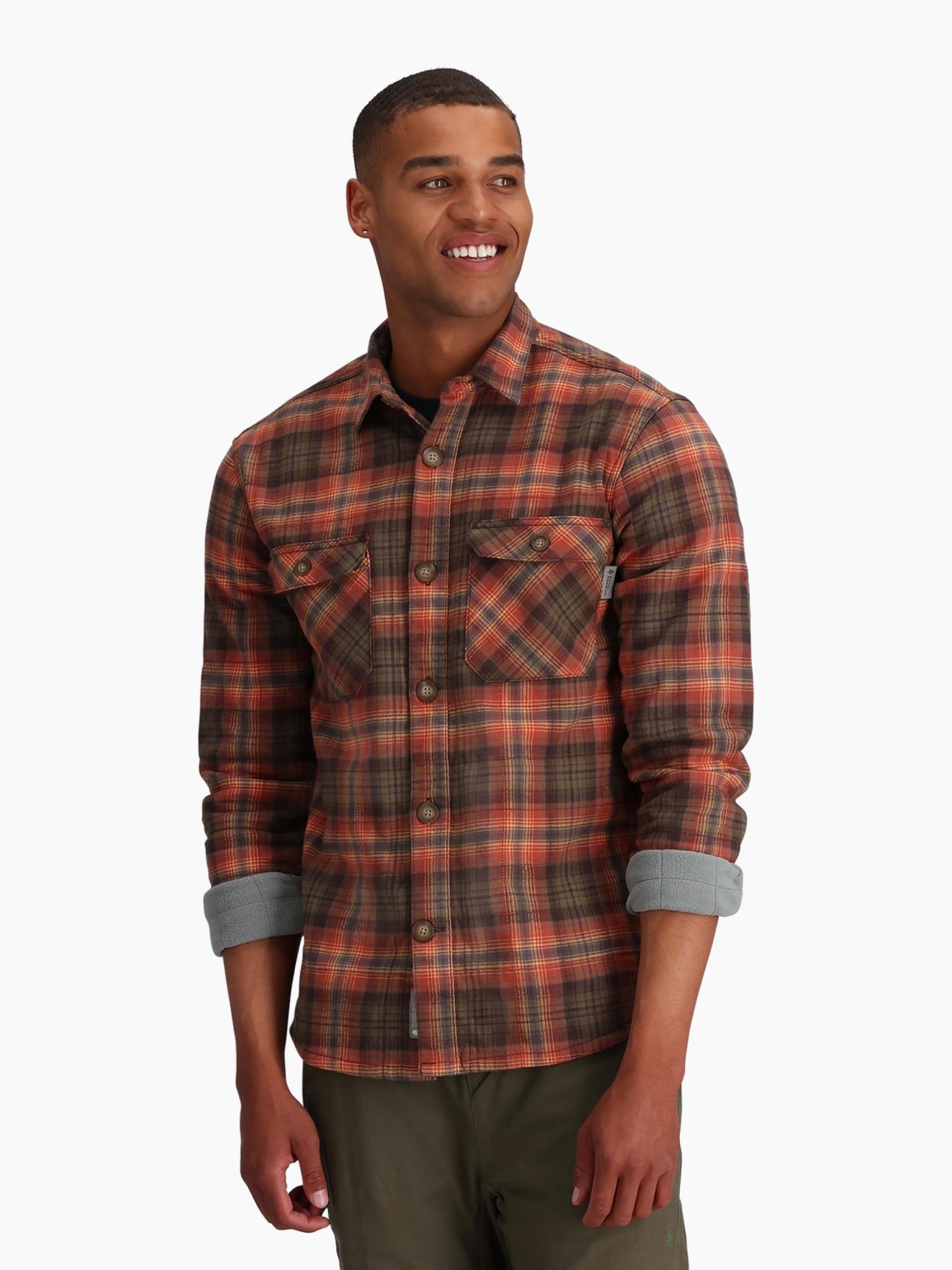 Royal Robbins Men's Snowcap Lined Flannel Long Sleeve