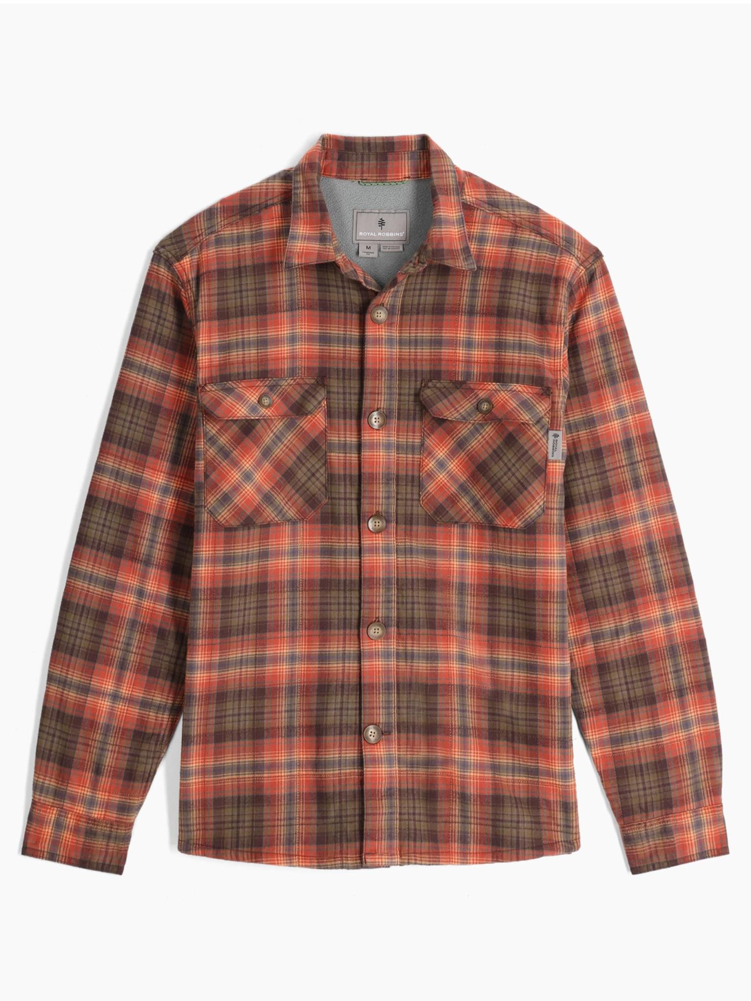 Royal Robbins Men's Snowcap Lined Flannel Long Sleeve