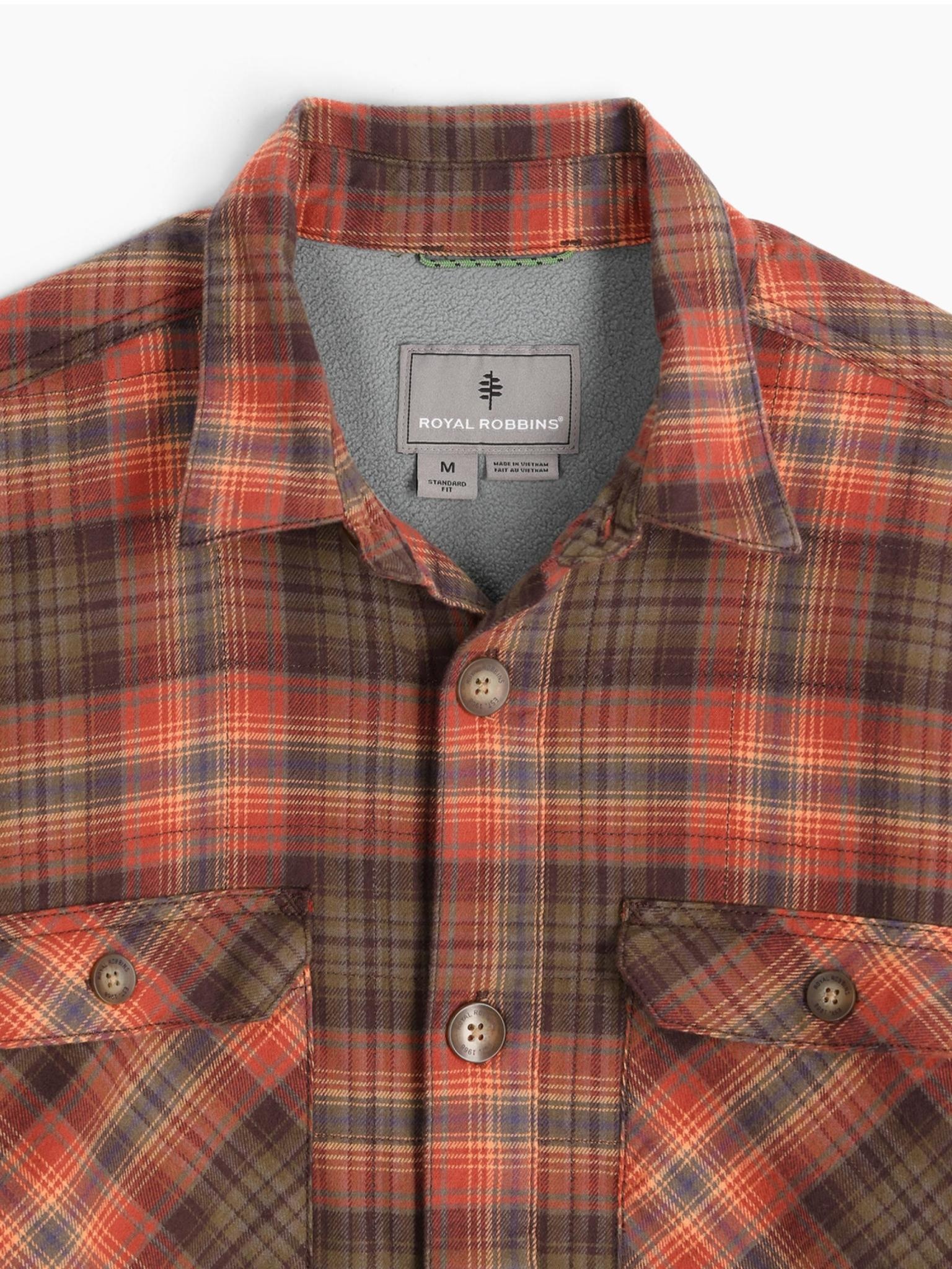 Royal Robbins Men's Snowcap Lined Flannel Long Sleeve