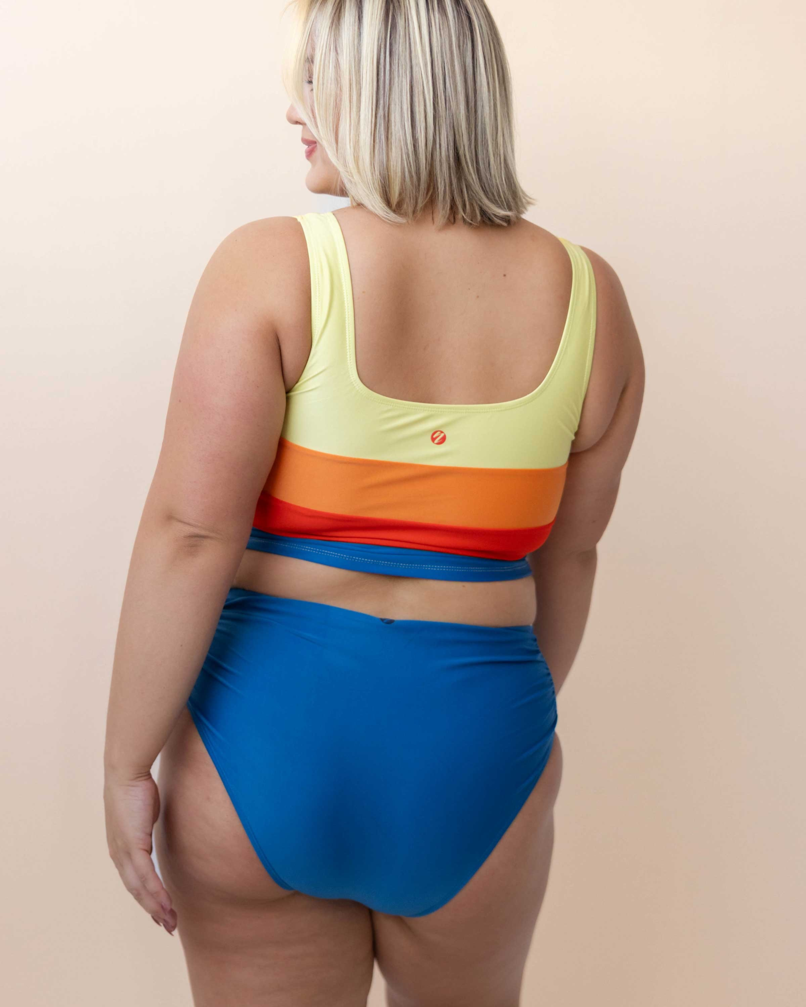 nani Swimwear Bay Blue High Leg Ruched Bottom