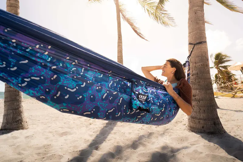ENO DoubleNest Print Hammock Splash/Sapphire