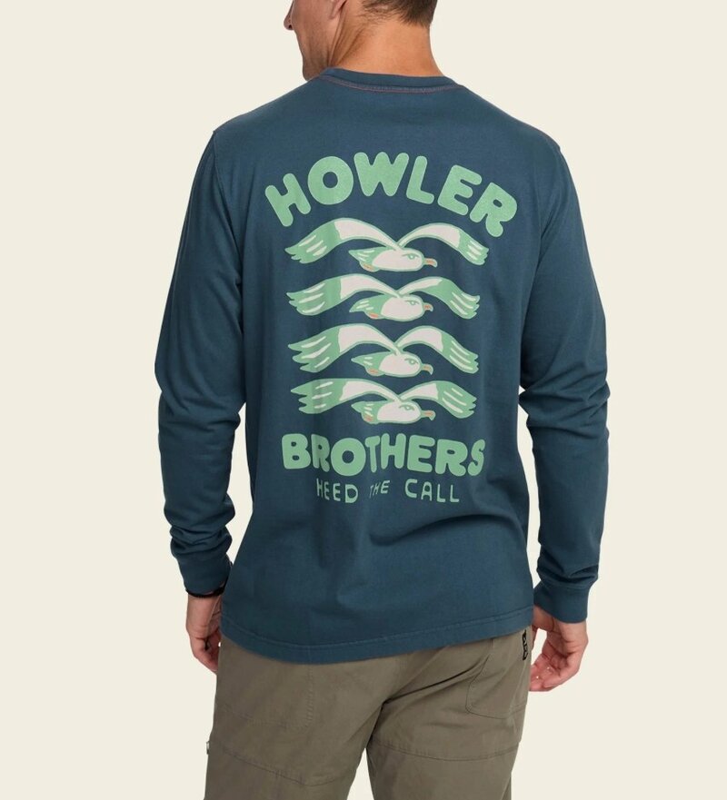Howler Brothers Men's Longsleeve T-Shirt Flocka Seagulls