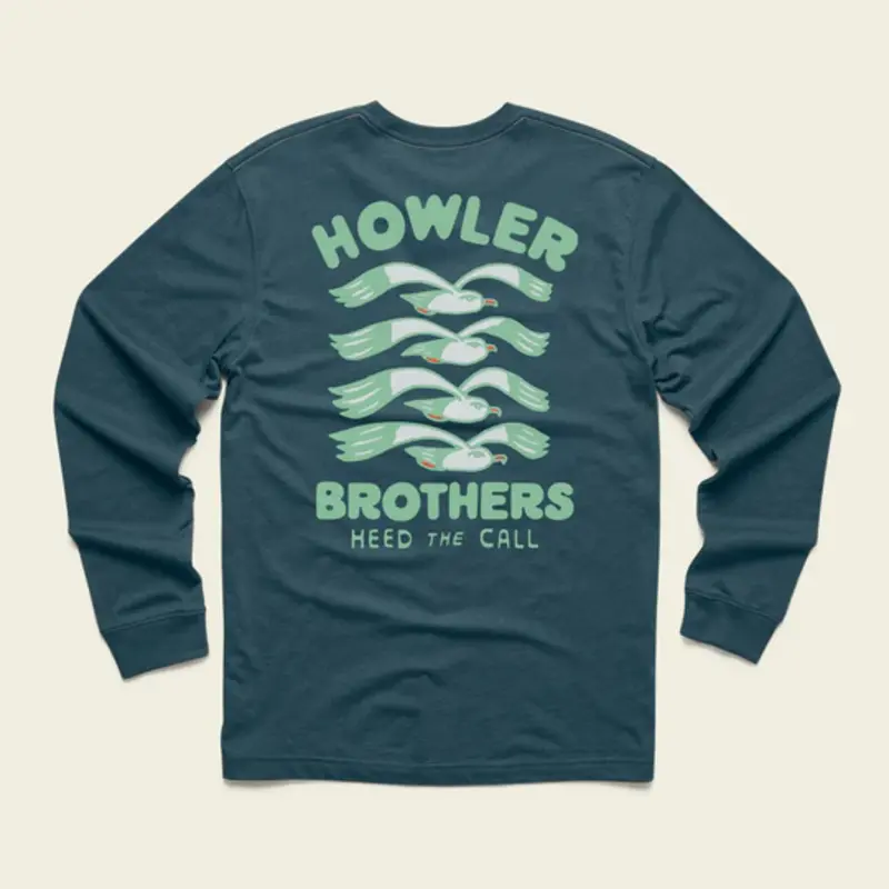 Howler Brothers Men's Longsleeve T-Shirt Flocka Seagulls