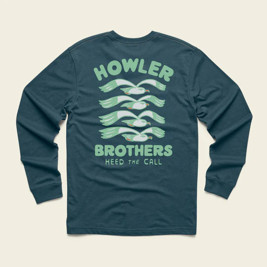 Howler Brothers Men's Longsleeve T-Shirt Flocka Seagulls