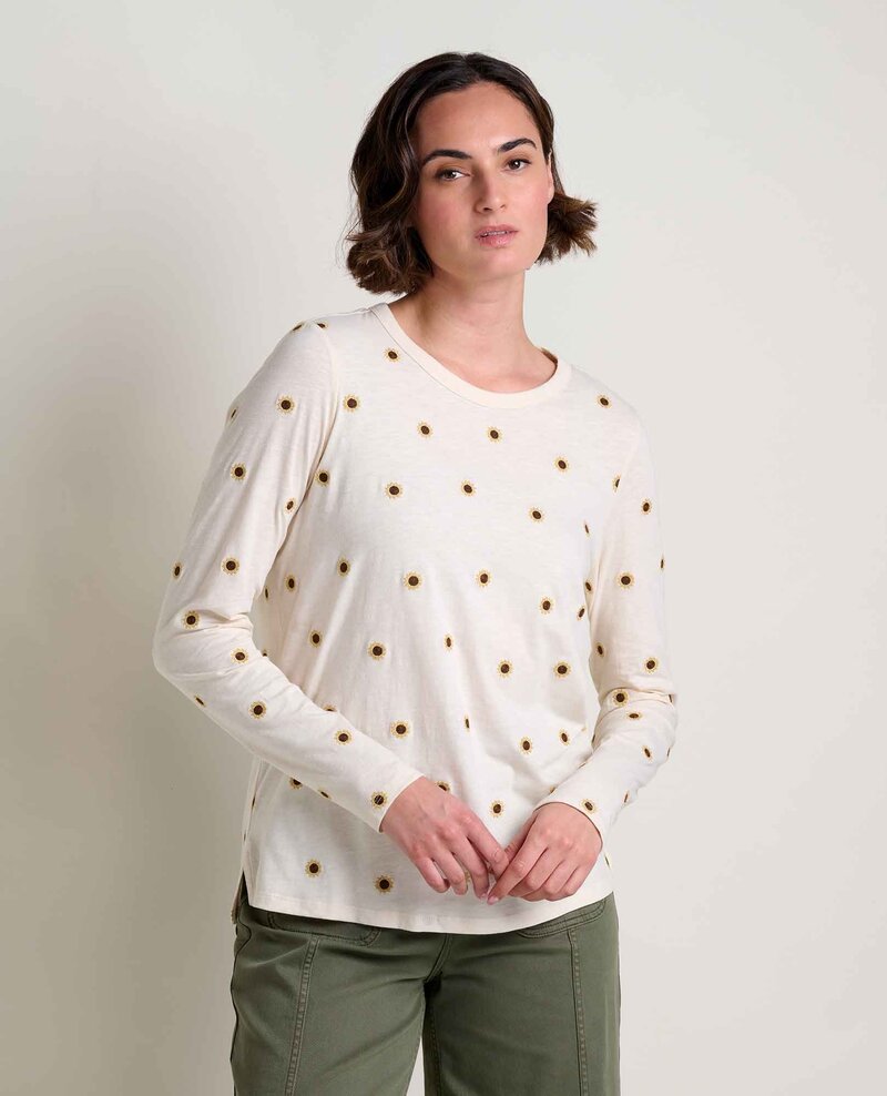 Toad & Co Women's Primo Long-Sleeve Crew Embroidered