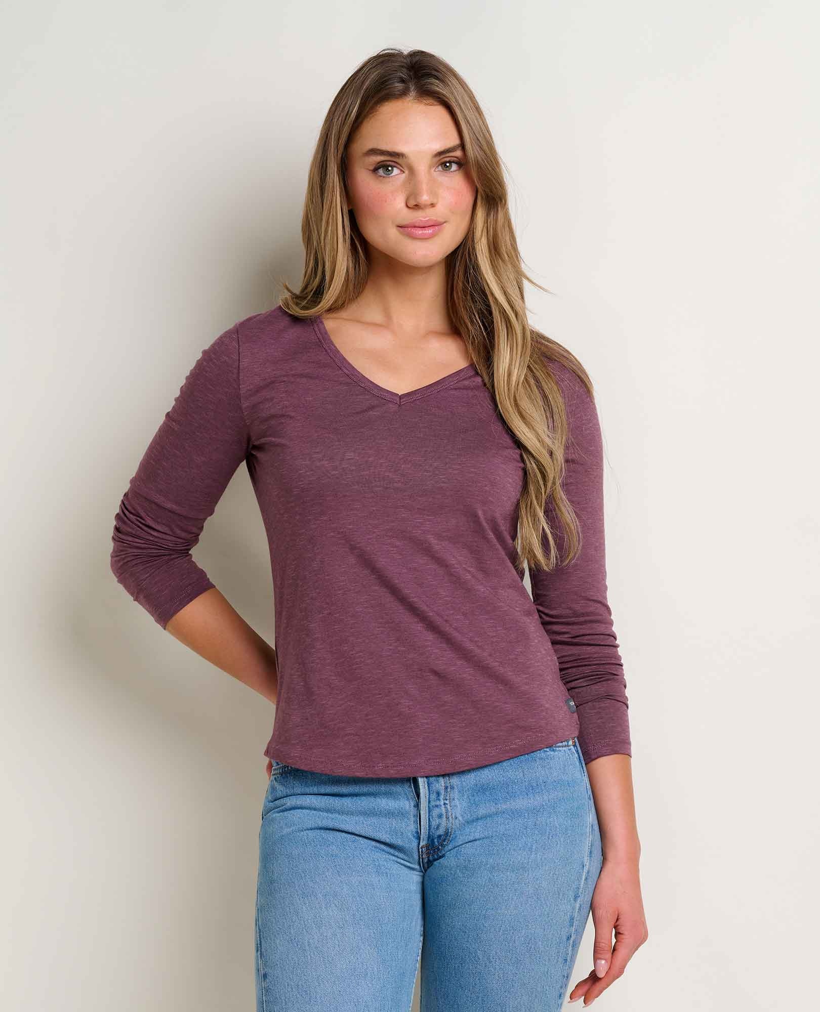 Toad & Co Women's Marley Long-Sleeve V-Neck Tee