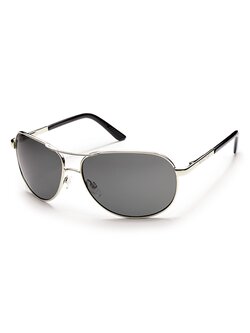 Aviator Silver Polarized Gray
