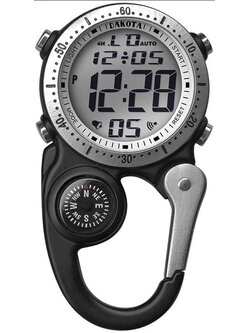 Mini Clip Microlight Compass Watch Black