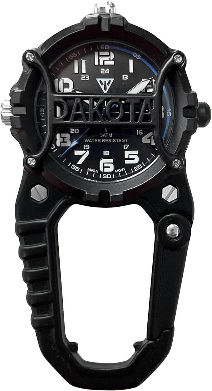 Mini Clip Microlight Compass Watch Black