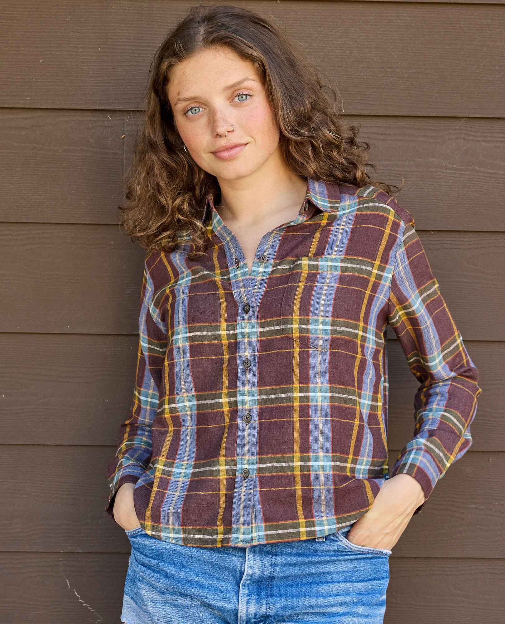 Toad & Co Women's Re-Form Flannel Boxy Long-Sleeve Shirt