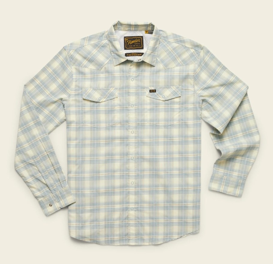 Howler Brothers Men's H Bar B Tech Longsleeve Barrett Plaid