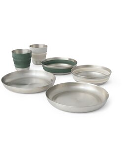 Sea To Summit Detour Stainless Steel Collapsible Dinnerware 6-Piece Set