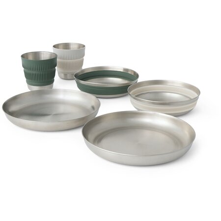 Sea To Summit Detour Stainless Steel Collapsible Dinnerware 6-Piece Set