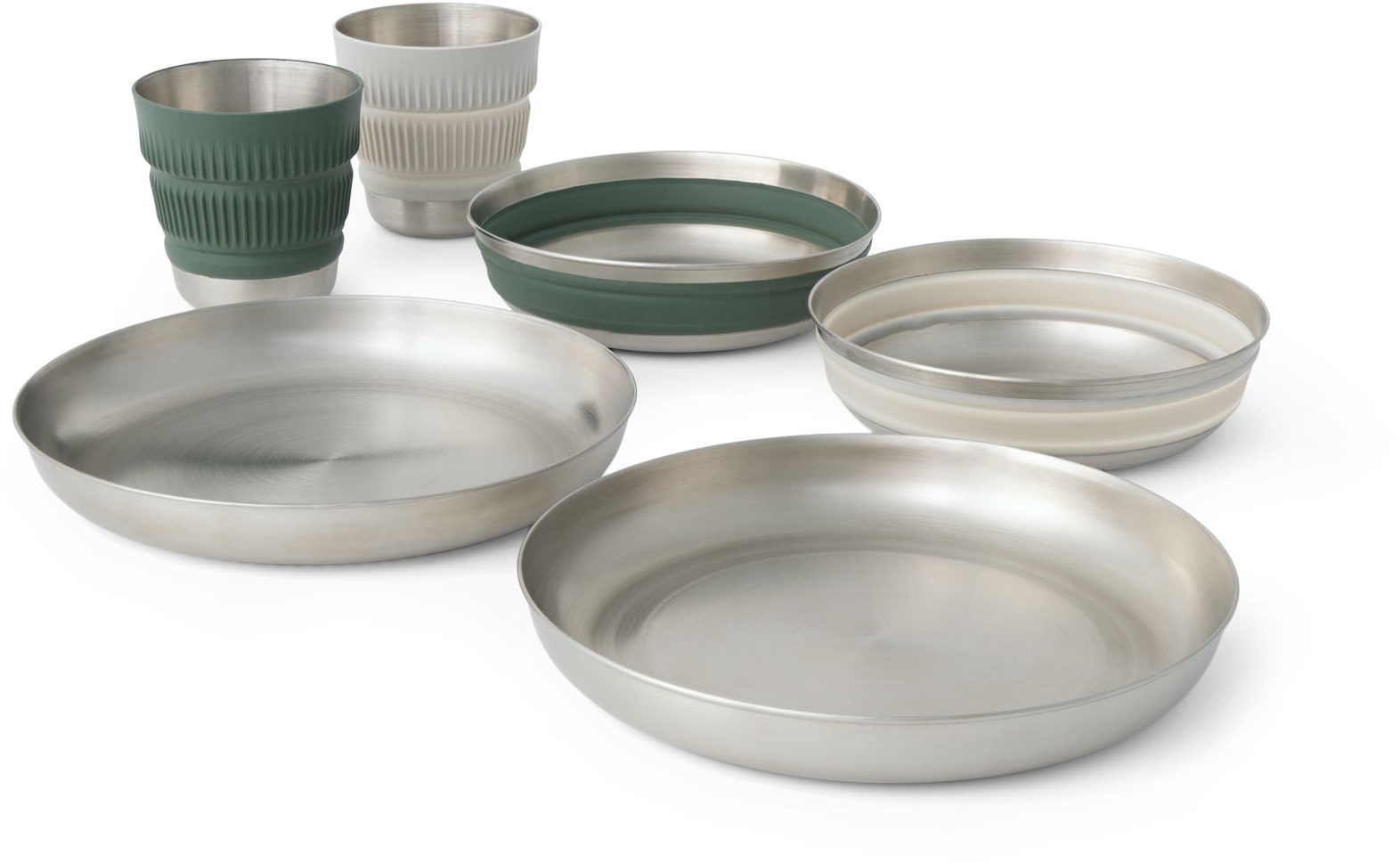 Sea To Summit Detour Stainless Steel Collapsible Dinnerware 6-Piece Set