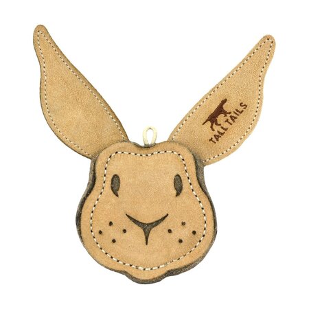 Natural Leather & Wool Rabbit Toy  - 4"
