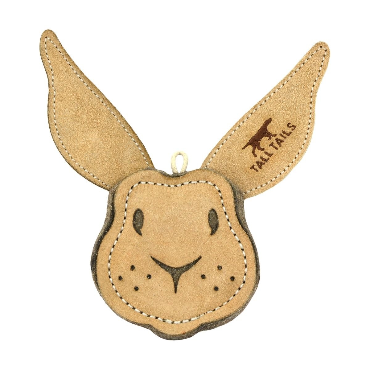 Natural Leather & Wool Rabbit Toy  - 4"