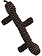 Brown Braided Stick Toy 9"