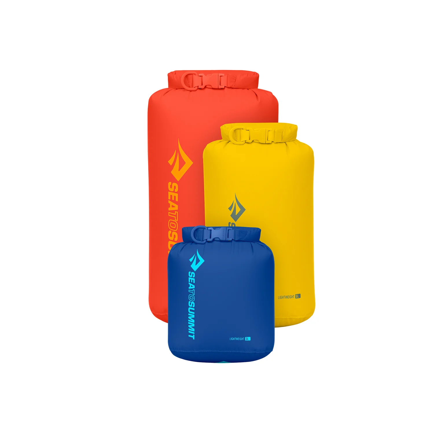 Sea To Summit Lightweight Dry Bag - Sets  [1] 3L Blue, [1] 5L Yellow, [1] 8L Orange