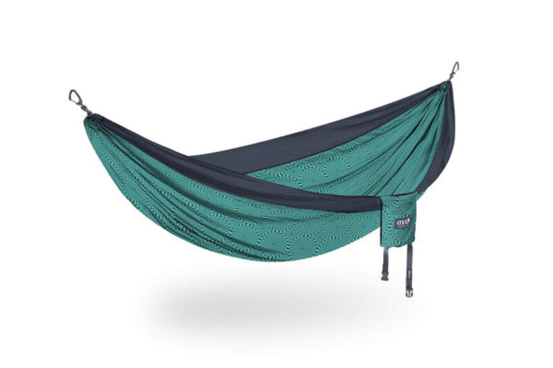 ENO DoubleNest Print Hammock Optical Illusion/Charcoal - Chatham