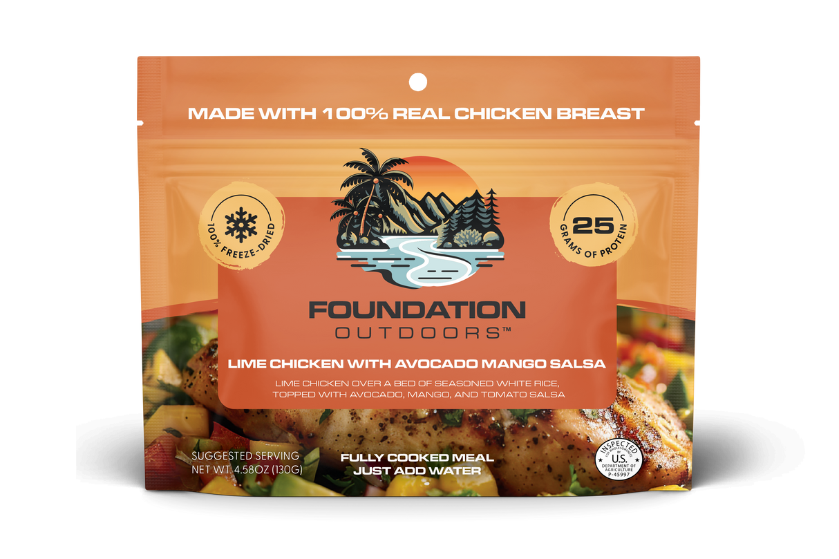 Foundation Outdoors Lime Chicken with Avocado Mango Salsa