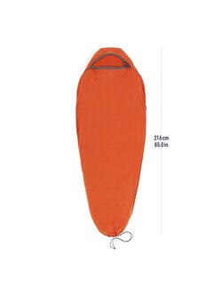 Sea To Summit Reactor Fleece Sleeping Bag Liner - Mummy w/Drawcord- Standard Picante Red