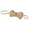 Natural Leather & Wool Bone Toy - 6"