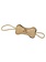 Natural Leather & Wool Bone Toy - 6"
