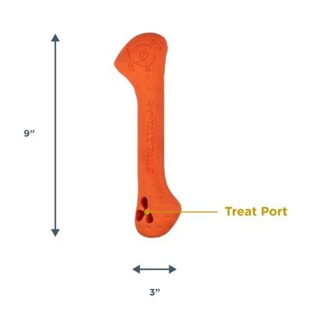 9" GOAT Rubber Bone Orange