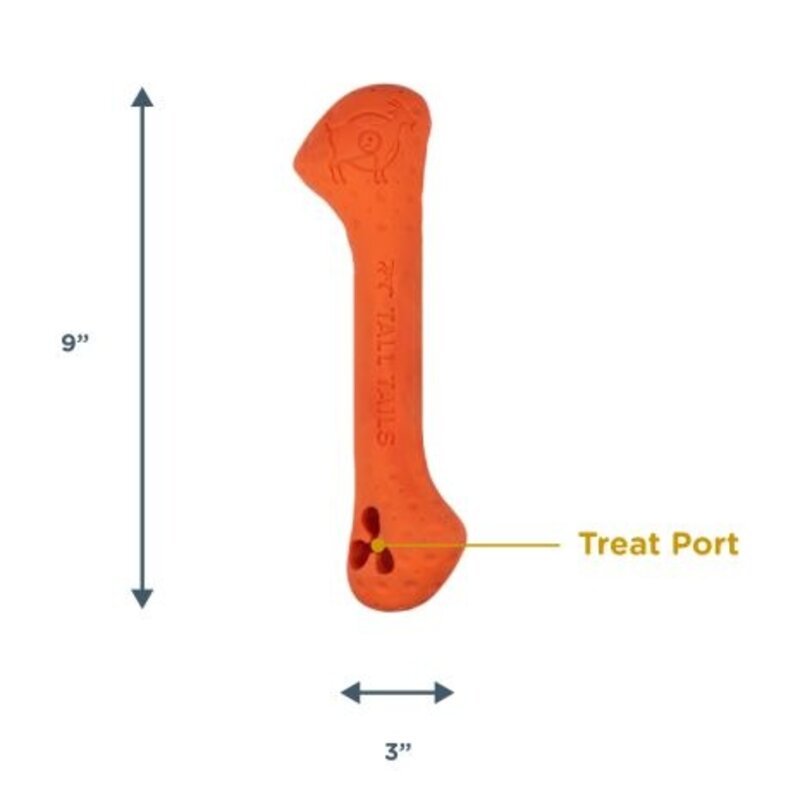 9" GOAT Rubber Bone Orange